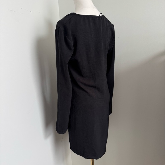 ZARA Black Twist-Front Mini Dress (NWT) - Picture 7 of 8